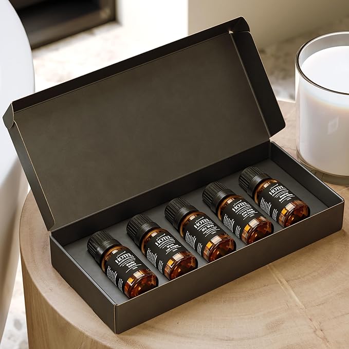 AirScent Hotel Diffuser Oil Gift Set - Inspired by The Most Popular 5-Star Hotel Scents - 10 mL, 0.34 fl oz Fragrance Oil Set - My Way, Westin, Wynn Las Vegas, Aria, Marriott Beach Villas