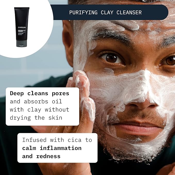 CARDON Daily Skincare Set for Men | Face Moisturizer with SPF 30 & Clay Face Wash | Best Gift for Men
