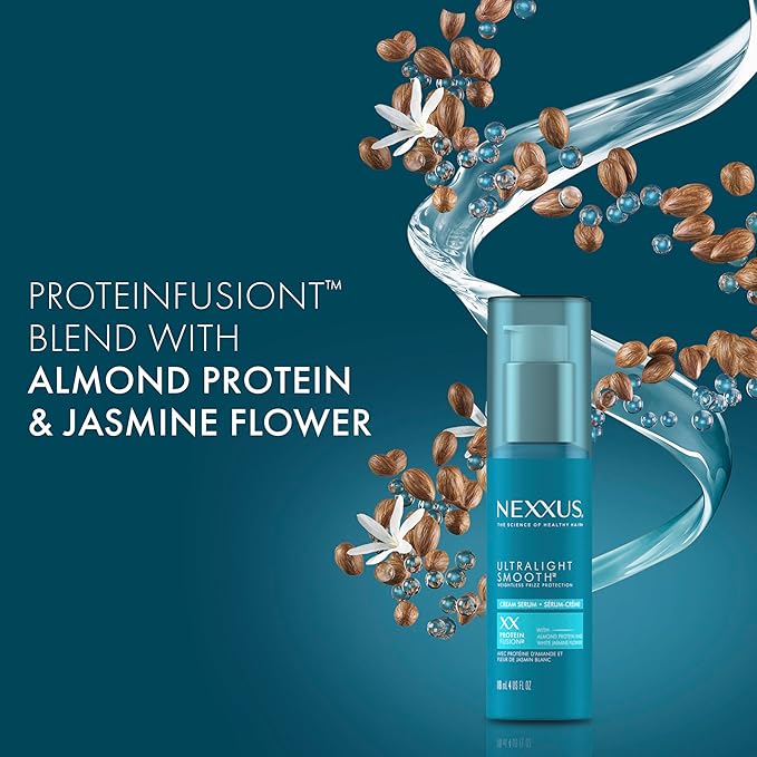 Nexxus Ultralight Smooth Frizz Defy Cream Serum for Frizzy and Dry Hair 4 fl oz