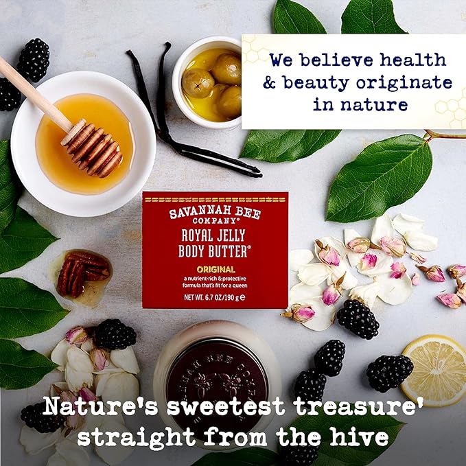 Savannah Bee Company Royal Jelly Body Butter - Deep Hydrating Body Butter for Dry Skin