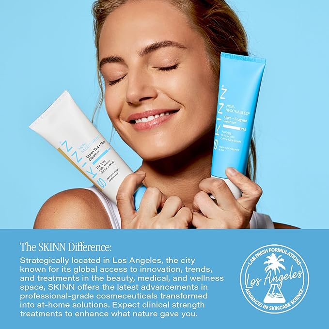 SKINN Luminous Facial Oil & Day & Night Hydrating Face Wash Skincare Bundle