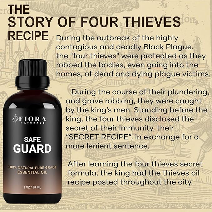 Immunity Essential Oil Blend for Health Shield Aromatherapy with Clove Cinnamon Lemon Rosemary & Eucalyptus Oil - Thieves and Robbers Safeguard Oil - Immune Support Blend - Diffuse or Apply