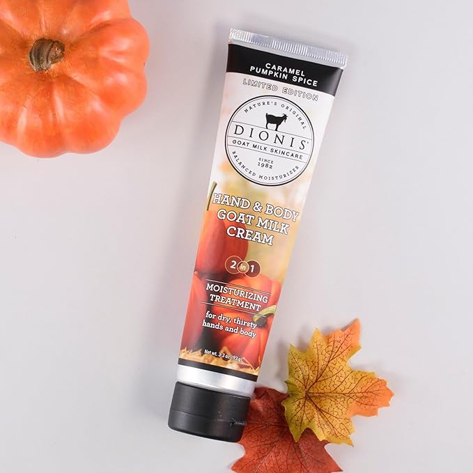 Dionis Goat Milk Skincare Pumpkin Overnight Lip Mask & Lip Balm Kit + Hand & Body Cream