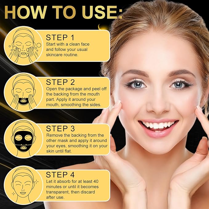 Advanced Snail Mucin Glass Glow Hydrogel Face Masks - 4pcs，Collagen Face Mask - Anti Aging and Moisturizing Face Masks Skincare,for Acne Marks, Anti-Aging, Firming Skin