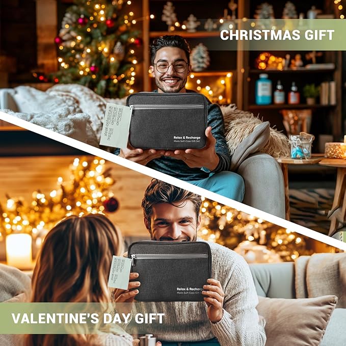 Gift Baskets for Men, Bath and Body Spa Gift Baskets Set for Men, Body & Earth Cedarwood scented Mens Bath Set, Father’s Day Gift,Birthday Gift Idea