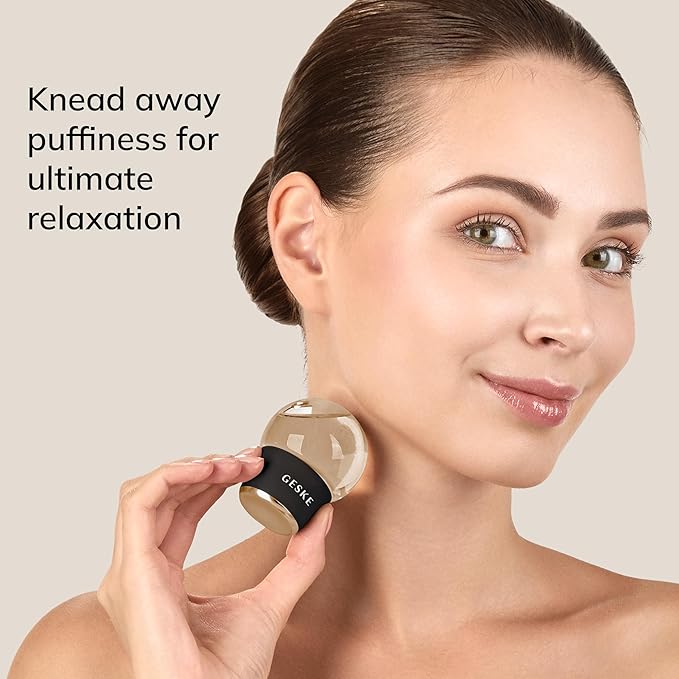 SmartAppGuided™ Cool & Warm Face & Body Massager | 7 in 1 | Multifunctional Massager | Face & Body | Battery-free Cooling & Warming | Firms, Relaxes & De-Puffs Skin | Globular Design