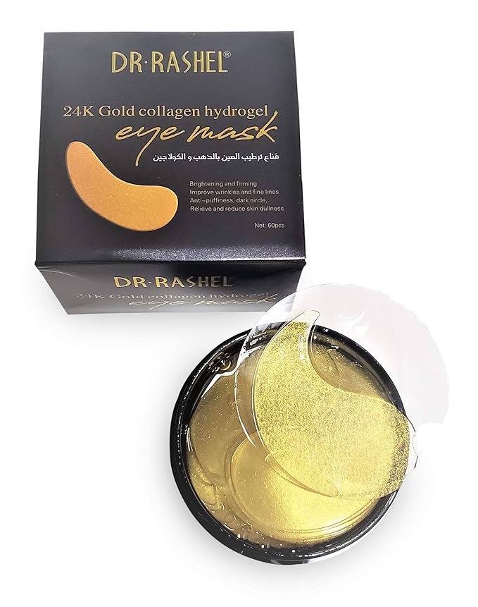 24k Gold Collagen Hydrogel Eye Mask | Improve Wrinkles, Anti Puffiness, And Dark Circle | 60 Pcs of Eye Mask