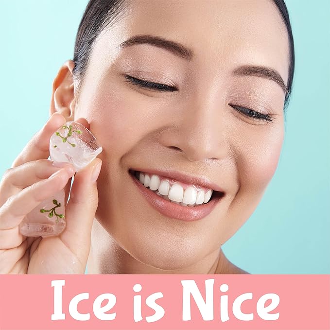 Ice Face Roller - Perfectly shaped for Face, Body, and Under Eyes - Ice Mold for Face Easy Handheld Design - Food-Grade Silicone material - Pamper Yourself with Ice - Facial Beauty Ice Roller (Pink)