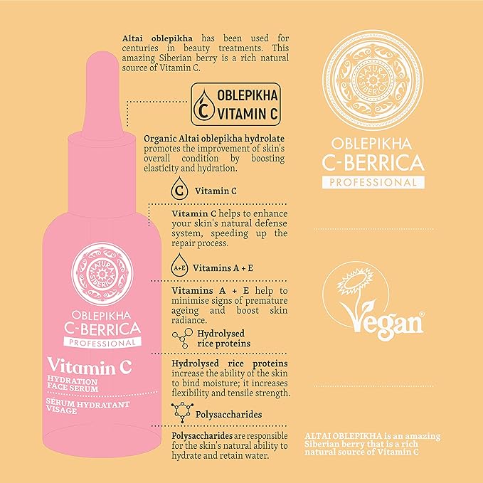 Natura Siberica C-Berrica Hydration Natural Face Serum 1.01 fl oz