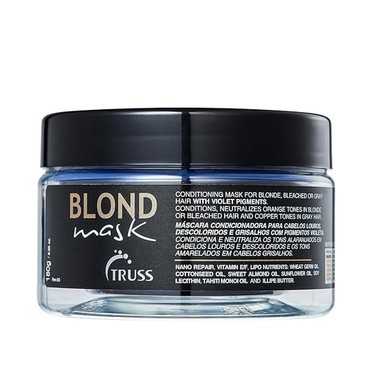 TRUSS Purple Hair Mask & Blonde Toner - Deep Conditioning Hair Treatment for Blonde, Bleached or Gray Strands - Neutralizes Orange & Yellow Tones - Restores Strength, Elasticity & Shine (6.35 oz)