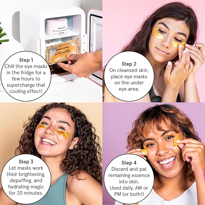 grace & stella Award Winning Under Eye Mask Reduce Dark Circles, Puffy Eyes, Undereye Bags, Wrinkles, Gel Under Eye Patches, Birthday Gifts for Women - Vegan Cruelty-Free Self Care (48 Pairs, Blue)