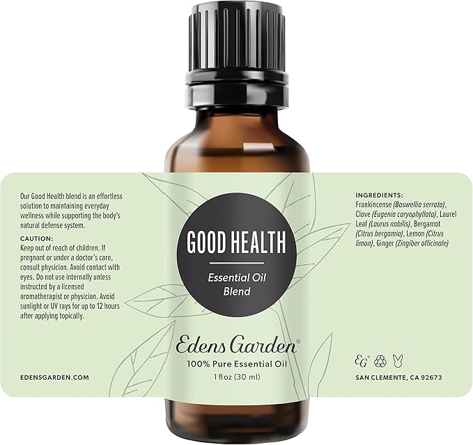 Edens Garden Good Health Essential Oil Blend- 100% Pure Premium Grade, Undiluted, Natural, Therapeutic, Aromatherapy, The Best for Skin, Laundry, Humidifiers 30 ml (1 fl oz)
