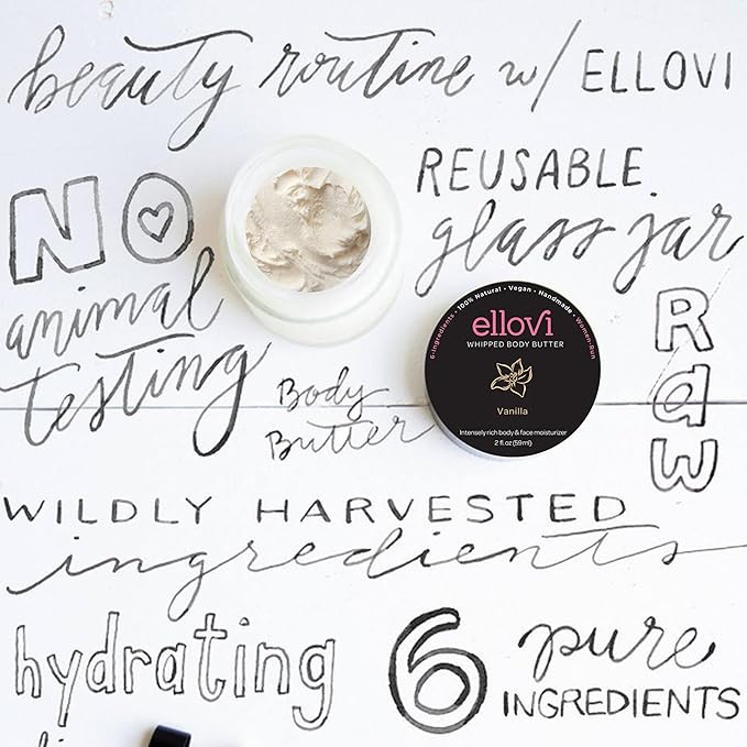 Vanilla Lip & Body Butter Bundle | All-Natural, Vegan Skincare for Hydration & Nourishment | Made with 6 Pure Ingredients | Ethically Sourced & Cruelty-Free