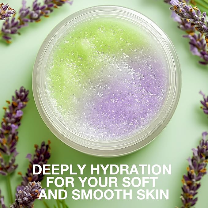 Lavender Body Scrub, Sugar Scrub for Body, Natural Body Scrub for Smooth and Moisturized Skin, Natural Gifts for Women, 9.52oz