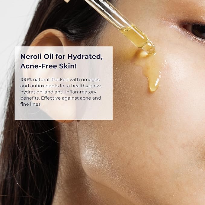 Alana Mitchell Nourishing Neroli Face Oil (0.5 oz) – Soothing Neroli Oil for Glowing Skin – 100% Natural Face Moisturizer Oil – Anti-Aging & Acne Fighting Face, Neck, & Body Oil