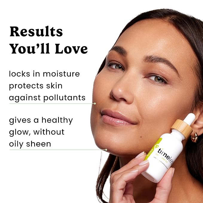 Timeless Skin Care Squalane Oil 100% Pure - Plant-Based Face Oil - Fragrance-Free - For Dry Skin - Moisturizing - 1 oz