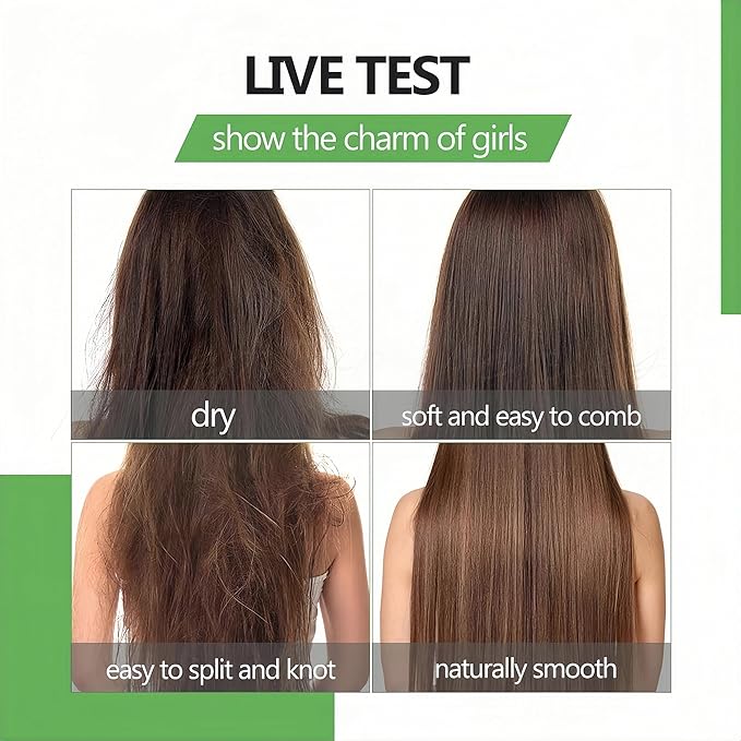 Bremod Leave-in Hair Mask Keratin Hyaluronic ACID Bond Intense Moisturizing Rinse Free Repairs Damaged Hair-Keratin Hair Treatment 3.38Fl oz