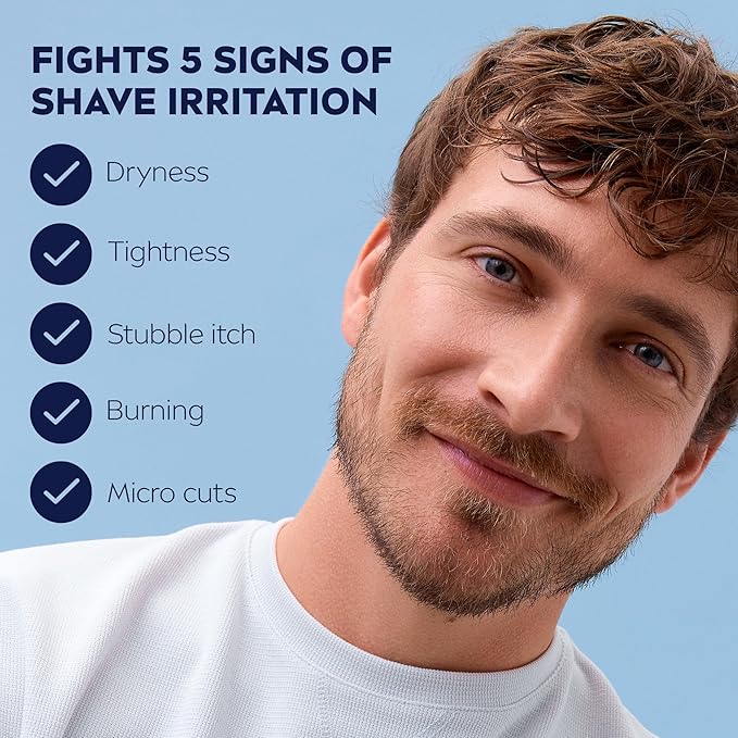 NIVEA MEN Sensitive Skin Care Set for Men, Face Wash, 5 Fl Oz + Body Wash, 16.9 Fl Oz + Shave Gel, 7 Oz + Soothing Post Shave Balm, 3.3 Fl Oz + Face Lotion SPF 15, 2.5 Fl Oz