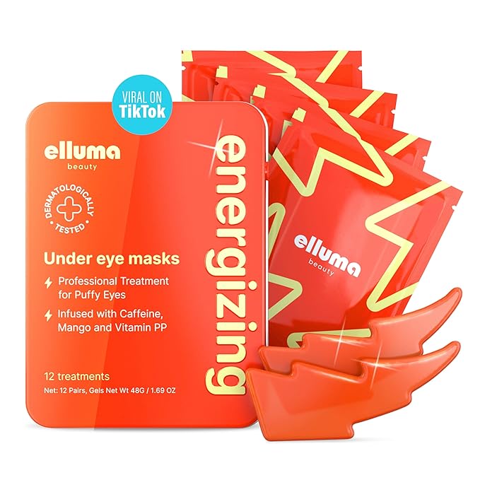 Under Eye Patches – 24 Hydrogel Pads: Energizing & Restoring Sets Caffeine with and Chamomile