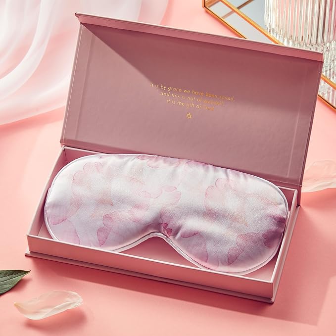 Grace & Company Silky Satin Eye Mask for Women - Premium Satin Silk Sleep Mask - Hydrating, Ultra Soft & Lightweight Vegan Sleeping Mask - Arabella