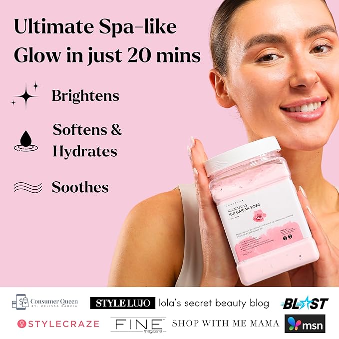 Jelly Mask for Facials - 12 Flavors Hydrating & Brightening Jelly Face Masks | Free Jade Roller & Spatula | Bulgarian Rose, Lavender, Hyaluronic Acid, 24K Gold face mask skin care |Vajacial Jelly Mask