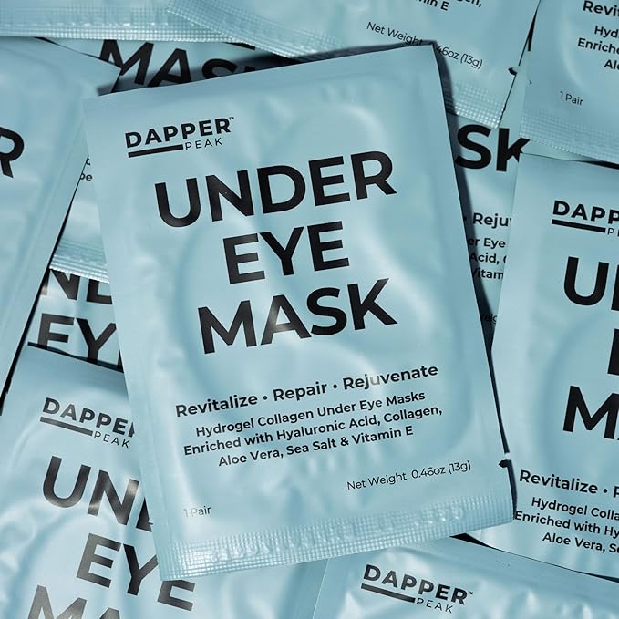Under Eye Patches - 6 pairs| Hydrating Hydrogel Under Eye Mask/ Collagen Eye Patches, Hydrolyzed Marine Collagen, Vitamin E, Hyaluronic Acid, Remove Bags, Aloe, Skin Firming, Fragrance Free, 6 Pack
