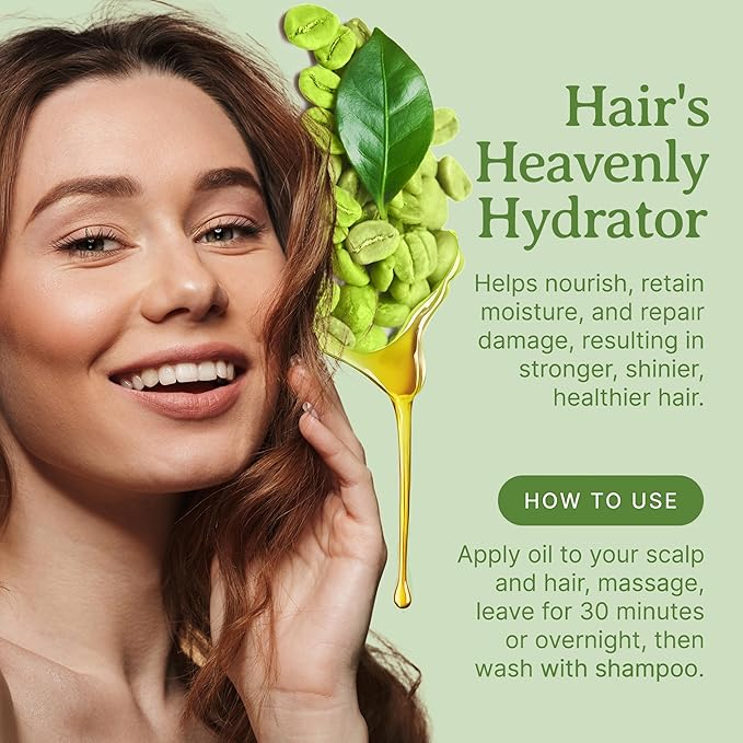 Bella Terra Oils - Green Coffee Bean Oil 8 oz - Famed for Trigonelline & Nutritional Compounds, Elevate Beauty Rituals with this Caffeine Oil Delight