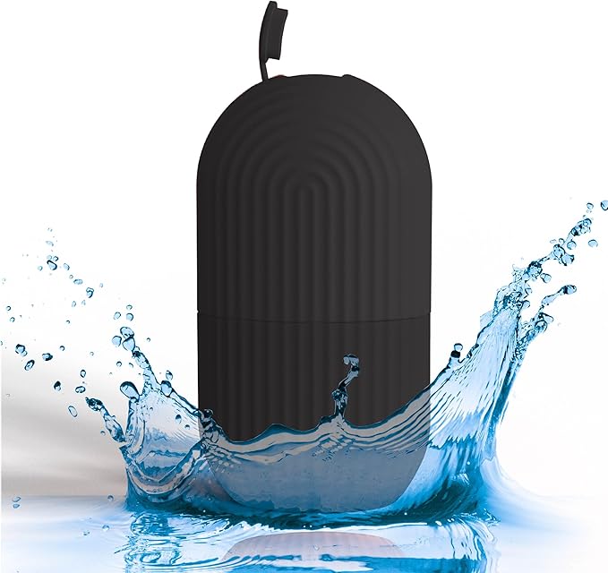 Ice Face Roller - Perfectly shaped for Face, Body, and Under Eyes - Ice Mold for Face Easy Handheld Design - Food-Grade Silicone material - Pamper Yourself with Ice - Facial Beauty Ice Roller (Black)