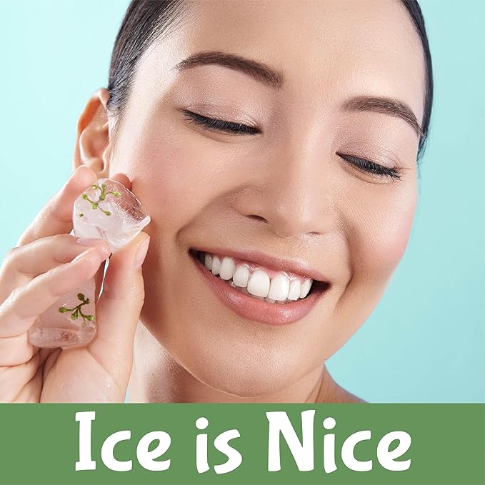 Ice Face Roller - Perfectly shaped for Face, Body, and Under Eyes - Ice Mold for Face Easy Handheld Design - Food-Grade Silicone material - Pamper Yourself with Ice - Facial Beauty Ice Roller (Green)