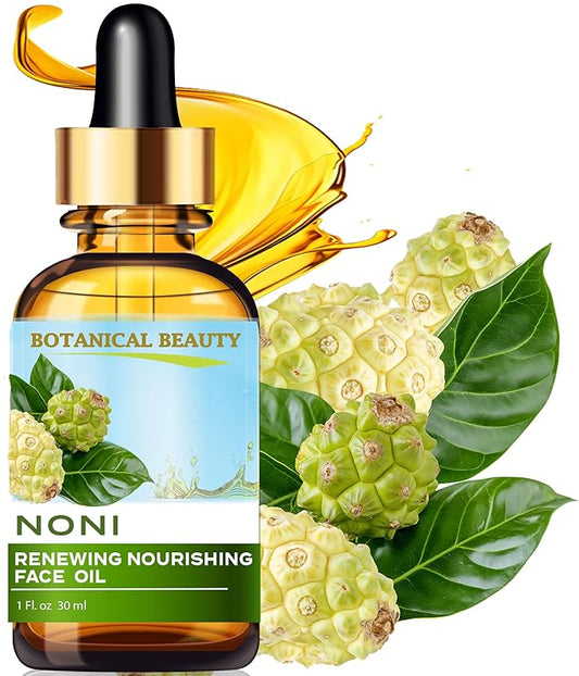 Botanical Beauty NONI RENEWING NOURISHING FACE OIL 100% Natural. 1 Fl oz 30 ml Grape Seed, Avocado, Macadamia, Jojoba, Tamanu, Noni Oils. Anti-aging, Hydrating, Moisturizing, Nourishing, Rejuvenating