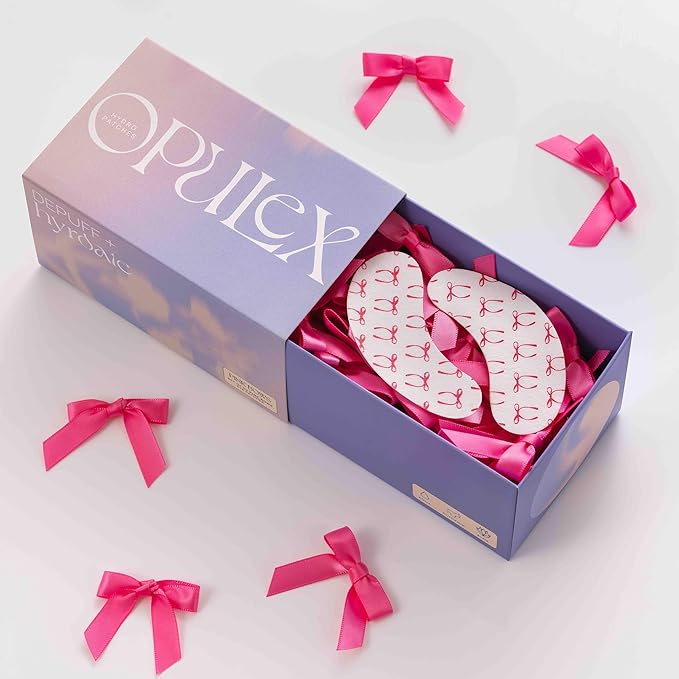 50 Pairs Under Eye Gel Pads for Lash Extensions, Lash Lifts, Aloe Vera Hydrogel Eye Patch (bow)