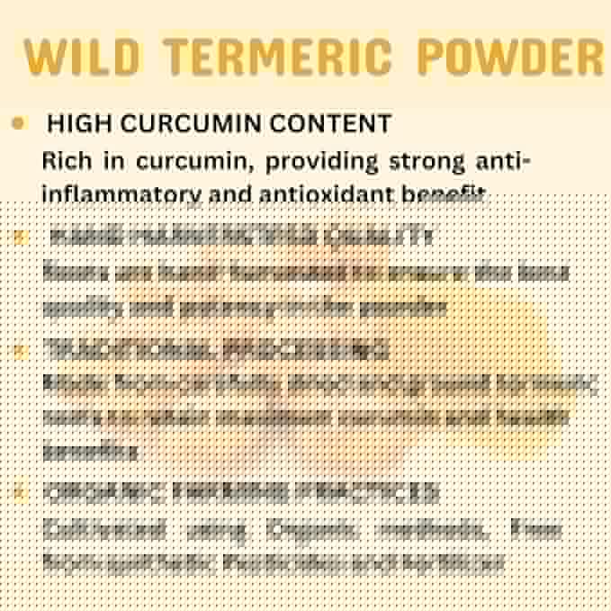 Wild Turmeric Powder 100% Pure Kasturi Turmeric for Face, Skin Care & DIY Beauty – Natural Powder for Acne, Dark Spots & Hyperpigmentation 5.3 oz Resealable Pack