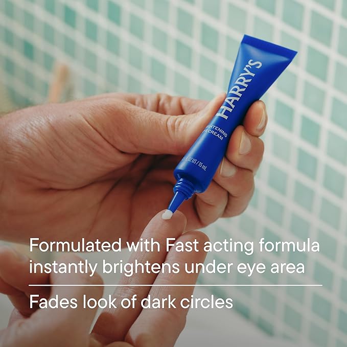 Harry's Brightening Under Eye Cream for Dark Circles, 0.5 Fl Oz, 2 Pack