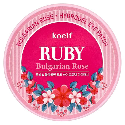 Koelf Ruby & Bulgarian Rose Hydrogel Eye Patch, 60pcs