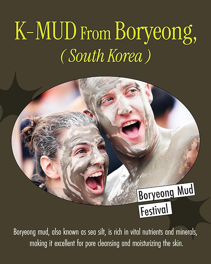 Relief Mud Mask - Celeb's Choice Mask - Body Mud Hydrating & Moisturizing Deep Pore Cleanser Face & Body Mask w/ 91.8% Nature-Derived Ingredients - K Beauty Body Mud (3.72 fl oz)