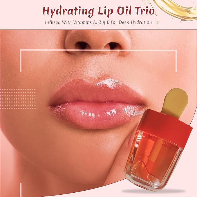 Assorted Lip Oils - Cherry, Mango, Watermelon