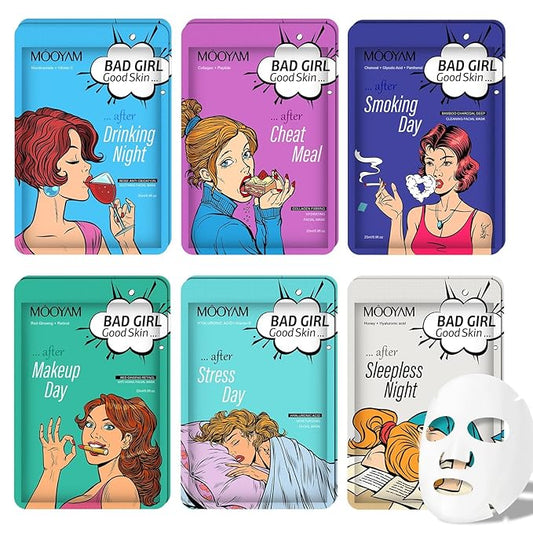 Face Masks Skincare Set for Girl,Moisturizing Collagen Facial Masks for Women Home Spa,Hyaluronic Acid Face Mask for All Skin Types,Day Night Facial Mask Hydrating,Deep Cleaning,Oil Contral(12Pack)