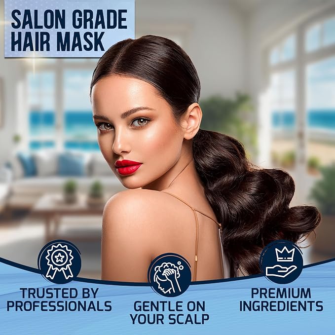 Biotin Hair Mask - Deep Conditioner with Collagen and Keratin for Dry, Damaged and Curly Hair - Fine Conditioning Moisturizer Treatment for Strengthening - Hydrating Care Products for Women and Men