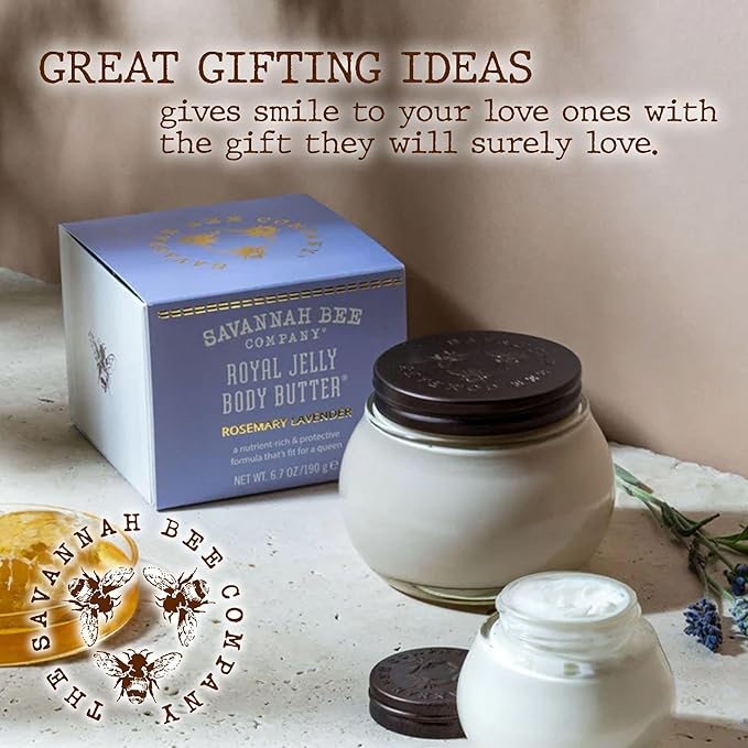 Savannah Bee Company Royal Jelly Body Butter ROSEMARY LAVENDER 6.7 Ounce