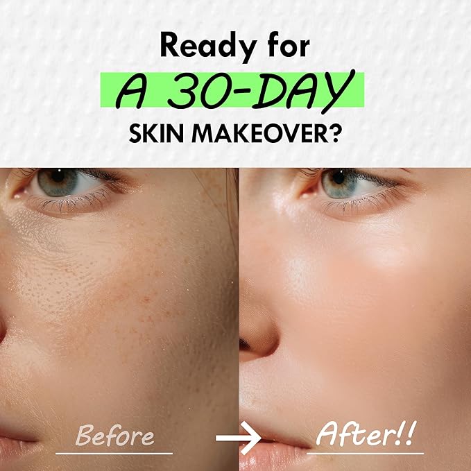 Skin Toning Hydrating Face Masks | Easy Pull-Out Korean Sheet Masks with Amino Acids | Moisturizing & Revitalizing Beauty Face Mask Korean Skin Care (30 sheets, 12.34 oz)