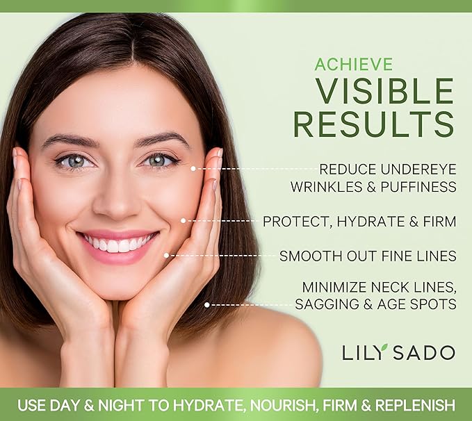LILY SADO TEA+C™ Green Tea & Vitamin C Moisturizer - Antioxidant, Anti-Aging Anti-Wrinkle Daily Moisturizing Lotion - Hydrates, Softens, Firms & Tones for Luscious, Radiant Skin. For Women & Men