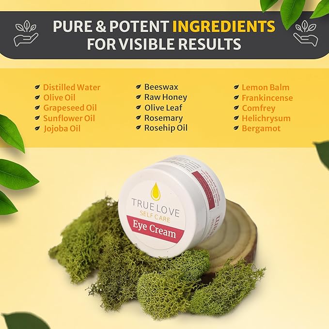 True Love Under Eye Cream for Wrinkles – Eye Cream for Puffiness and Bags under Eyes – Non-Greasy, Long-Lasting Comfort for All Skin Types.