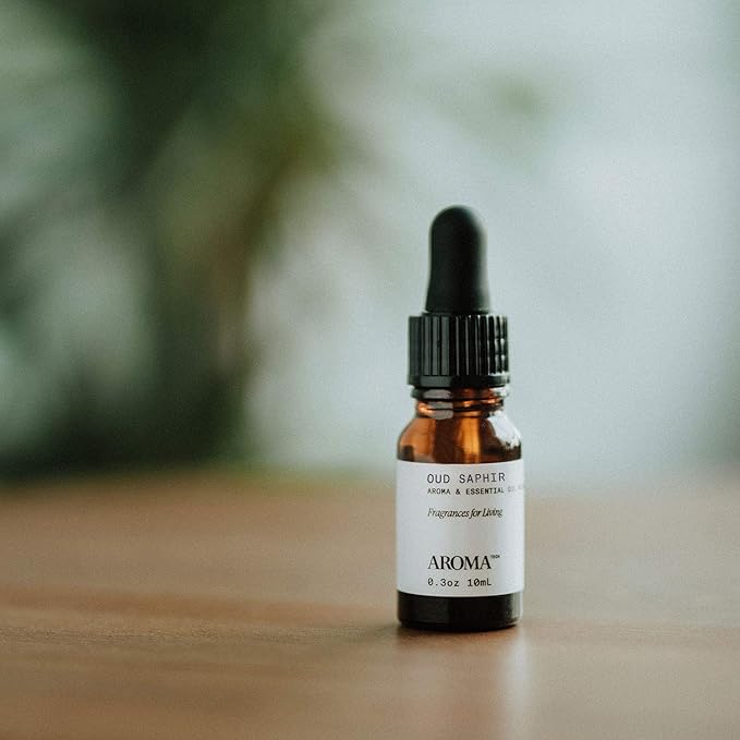 Aromatech Oud Saphir Aroma Essential Oil Blend: Luxury Hotel Inspired Aromatherapy with for Ultrasonic Diffusers & Nebulizers - 0.3 fl oz, 10 mL