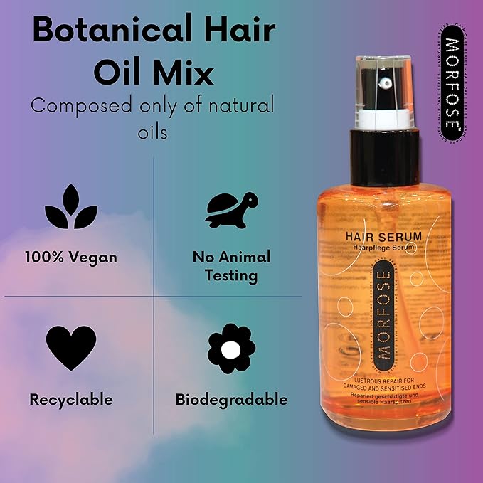 Morfose Anti Frizz Hair Serum to Eliminate Frizz, Lock In Moisture, and Restore Shine, Prevent Split Ends and Dry Damage, Smoothing Serum for Hair, Silky Softness Hair, Shine and Radiance, 75 mL