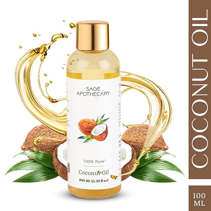 Cold Pressed Virgin Coconut Oil Pure & Natural | Vitamin E | for Long, Strong & Gorgeous Hair, Body | All Skin & Hair Types - 100 ml