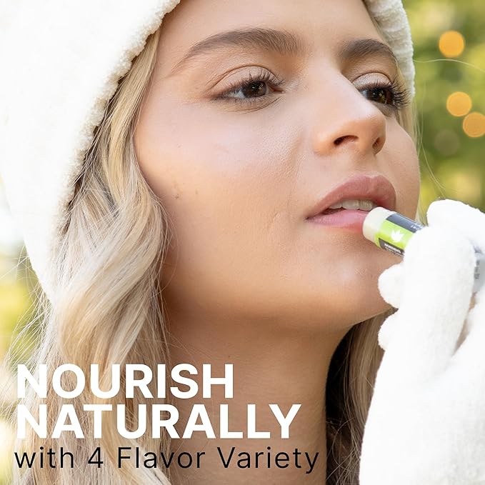 USDA Organic Lip Balm - USA Made with Natural Ingredients, 4 Pack Multi Flavor Lips Moisturizer, Moisturizing Lip Care, Beauty Gifts & Small Birthday Gifts, Moisturizer Chapstick Care for Dry Lips