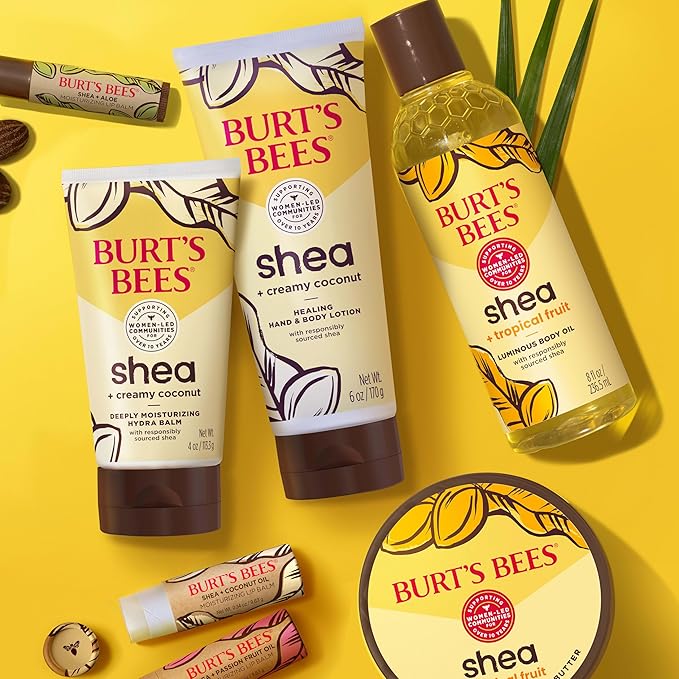 Burt's Bees Shea + Tropical Fruit Luminous Body Oil, Mothers Day Gifts, Non-Greasy, Antioxidant Rich for Glowing Skin, Non-Irritating, Natural Origin Skin Care, 8 oz.