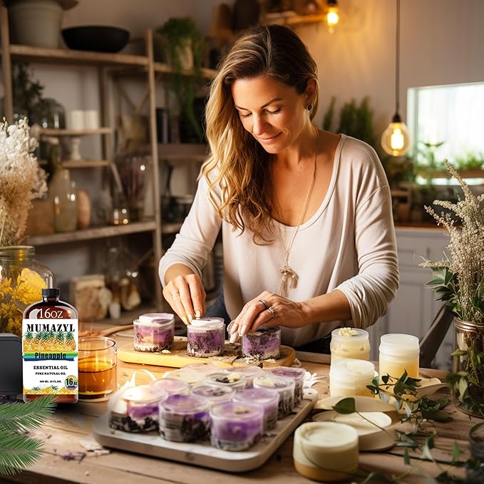 Pineapple Essential Oil, Pineapple Oil 16 Fl Oz 480ML for Diffuser Humidifier Yoga Cleaning DIY Candle Soap Making Essential Oils