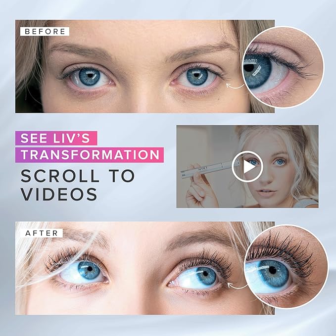 NYK1 CONCENTRATED Lash Serum For Eyelash Growth (XL - 8ml) LashForce Eyelash Serum To Grow Lashes Longer And Thicker - Eye Lash Enhancing Formula With Easy Application And Long Lasting Results