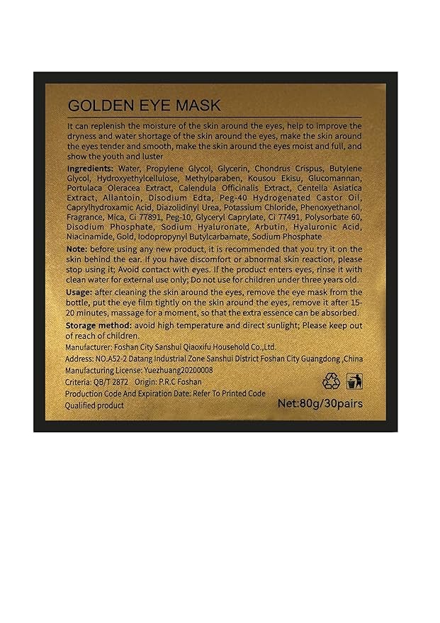 Green Cosmos. 24k Under Eye Patches - 30 Pairs - Under Eye Mask for Eye Care,Hydrating Moisturizing Eye Mask Patch Under Eye Patches for Dark Circles and Puffiness (24K Gold)